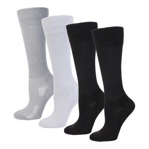 TOMMIE COPPER S4 ECOWICK WIDE OVER THE CALF COMPRESSION SOCKS 4 PACK NWT